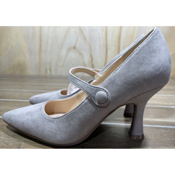 Liz Claiborne Womens LC Peak Memory Foam Heels w straps faux Suede  Size 6.5  M - Picture 4 of 11